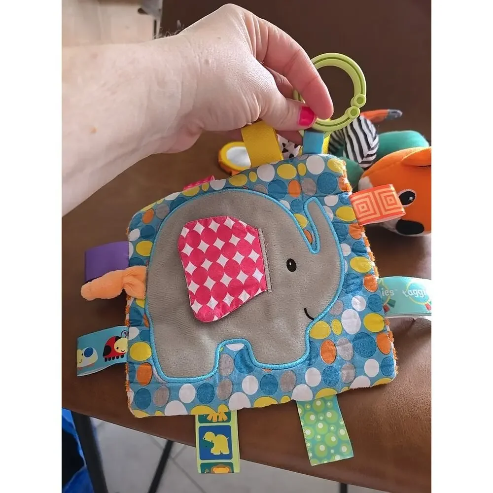 Taggies Crinkle Me Toy Elephant &‎ Infantino Spiral Fox Activity Baby Kids Toys
